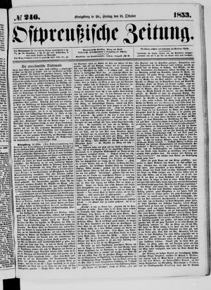 Ostpreußische Zeitung on Oct 21, 1853