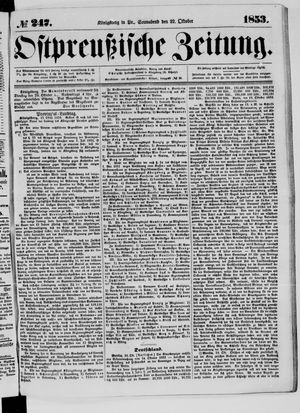 Ostpreußische Zeitung vom 22.10.1853