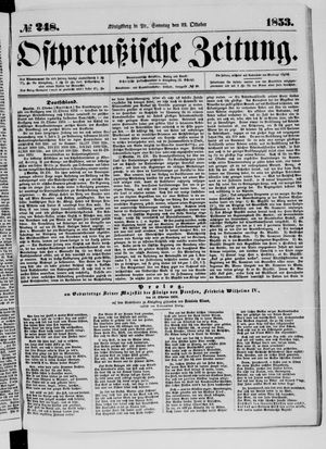 Ostpreußische Zeitung vom 23.10.1853