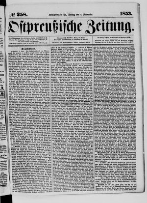 Ostpreußische Zeitung vom 04.11.1853