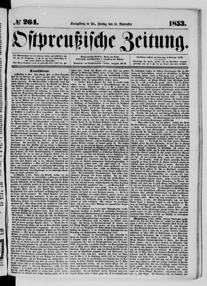 Ostpreußische Zeitung vom 11.11.1853