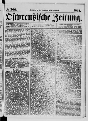 Ostpreußische Zeitung on Nov 17, 1853