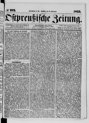 Ostpreußische Zeitung vom 20.11.1853