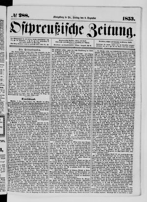Ostpreußische Zeitung vom 09.12.1853
