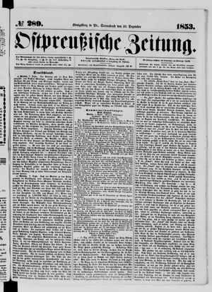 Ostpreußische Zeitung vom 10.12.1853