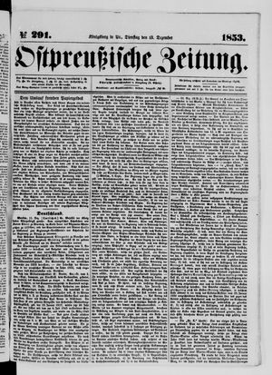 Ostpreußische Zeitung vom 13.12.1853
