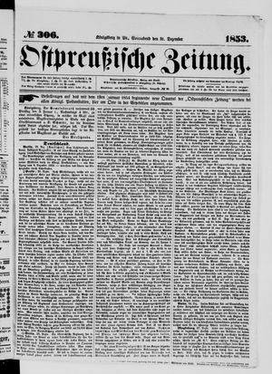 Ostpreußische Zeitung on Dec 31, 1853
