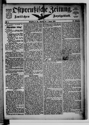 Ostpreußische Zeitung vom 01.01.1888