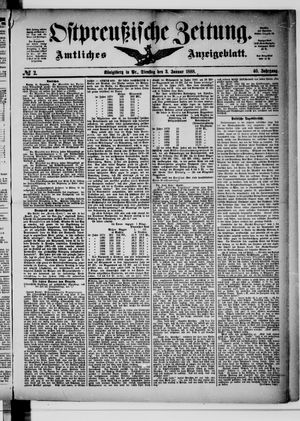 Ostpreußische Zeitung vom 03.01.1888