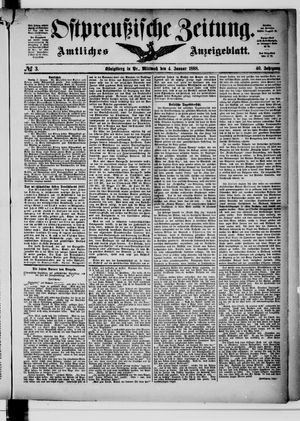 Ostpreußische Zeitung on Jan 4, 1888