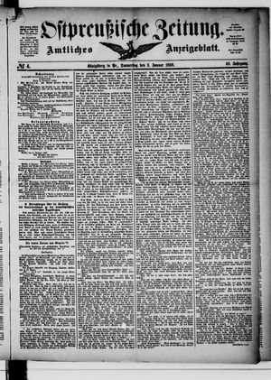 Ostpreußische Zeitung vom 05.01.1888