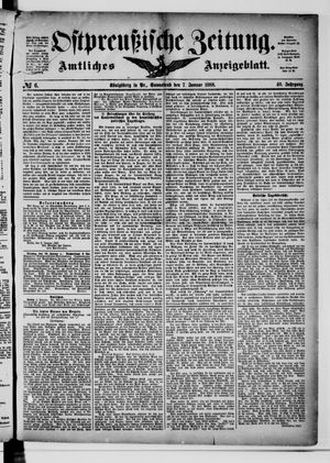 Ostpreußische Zeitung vom 07.01.1888