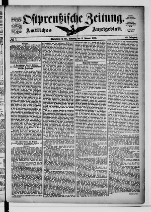 Ostpreußische Zeitung vom 08.01.1888