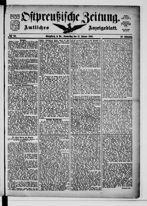 Ostpreußische Zeitung vom 12.01.1888
