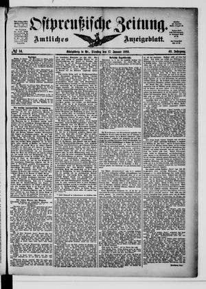 Ostpreußische Zeitung vom 17.01.1888