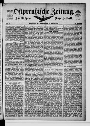 Ostpreußische Zeitung vom 21.01.1888