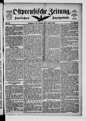Ostpreußische Zeitung vom 22.01.1888