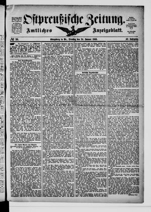 Ostpreußische Zeitung vom 24.01.1888
