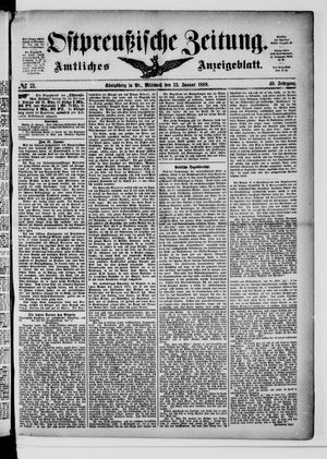 Ostpreußische Zeitung vom 25.01.1888