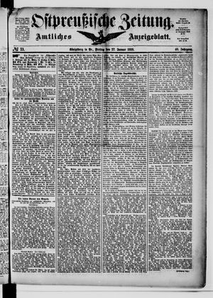 Ostpreußische Zeitung on Jan 27, 1888