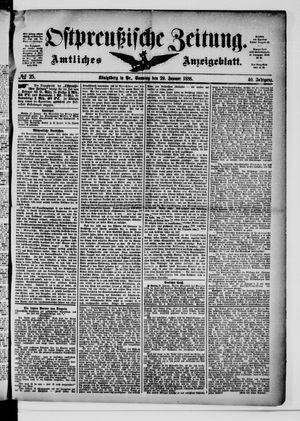 Ostpreußische Zeitung vom 29.01.1888