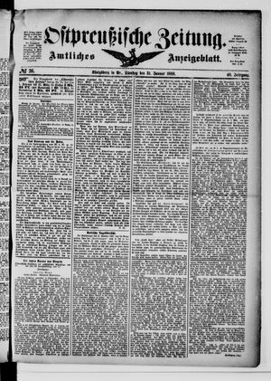 Ostpreußische Zeitung vom 31.01.1888