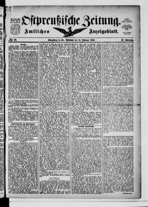 Ostpreußische Zeitung on Feb 15, 1888