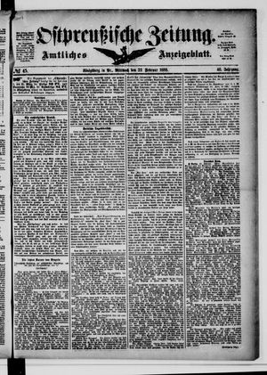 Ostpreußische Zeitung vom 22.02.1888