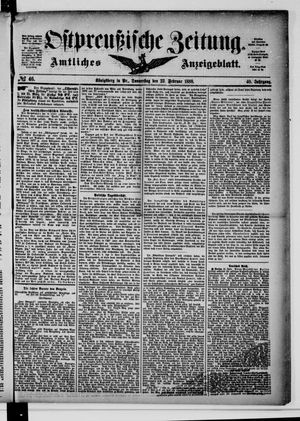 Ostpreußische Zeitung vom 23.02.1888