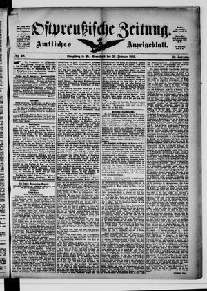 Ostpreußische Zeitung on Feb 25, 1888