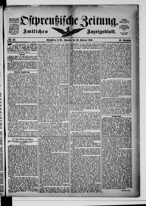 Ostpreußische Zeitung vom 26.02.1888