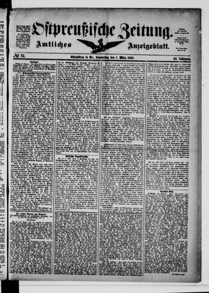 Ostpreußische Zeitung vom 01.03.1888