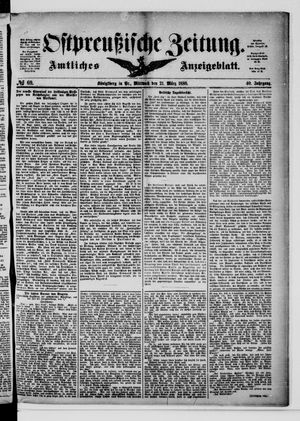 Ostpreußische Zeitung on Mar 21, 1888