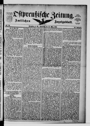 Ostpreußische Zeitung vom 22.03.1888