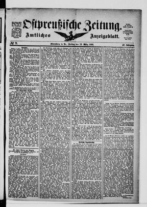 Ostpreußische Zeitung vom 23.03.1888