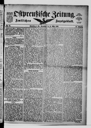 Ostpreußische Zeitung vom 24.03.1888