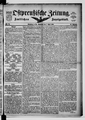 Ostpreußische Zeitung vom 07.04.1888