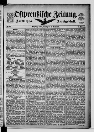 Ostpreußische Zeitung vom 08.04.1888