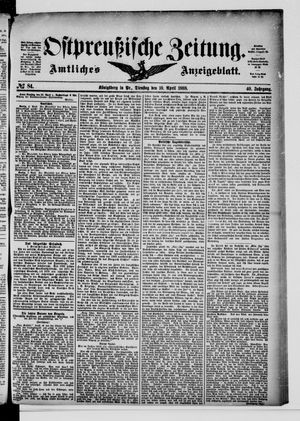 Ostpreußische Zeitung on Apr 10, 1888