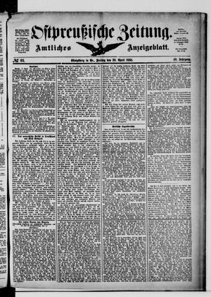 Ostpreußische Zeitung vom 20.04.1888