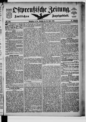 Ostpreußische Zeitung vom 29.04.1888