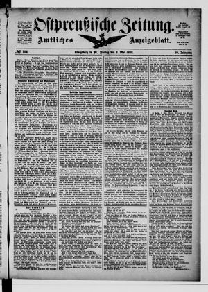 Ostpreußische Zeitung vom 04.05.1888