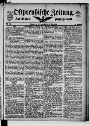 Ostpreußische Zeitung vom 17.05.1888
