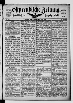 Ostpreußische Zeitung vom 12.06.1888