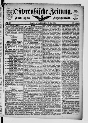 Ostpreußische Zeitung vom 27.06.1888