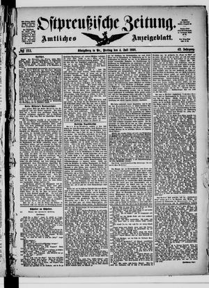 Ostpreußische Zeitung on Jul 4, 1890