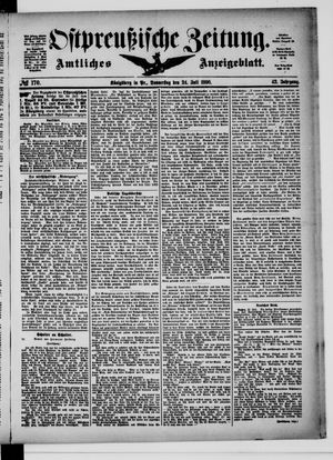Ostpreußische Zeitung on Jul 24, 1890