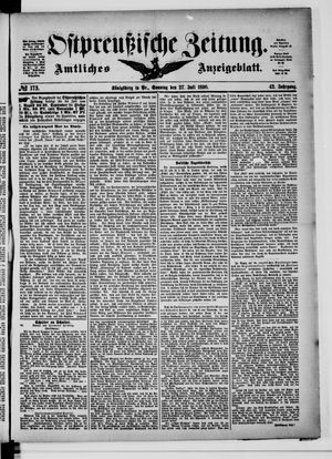 Ostpreußische Zeitung vom 27.07.1890