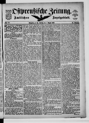 Ostpreußische Zeitung vom 01.08.1890
