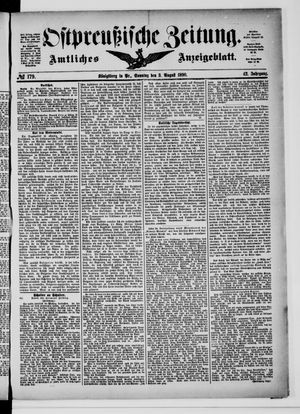 Ostpreußische Zeitung vom 03.08.1890
